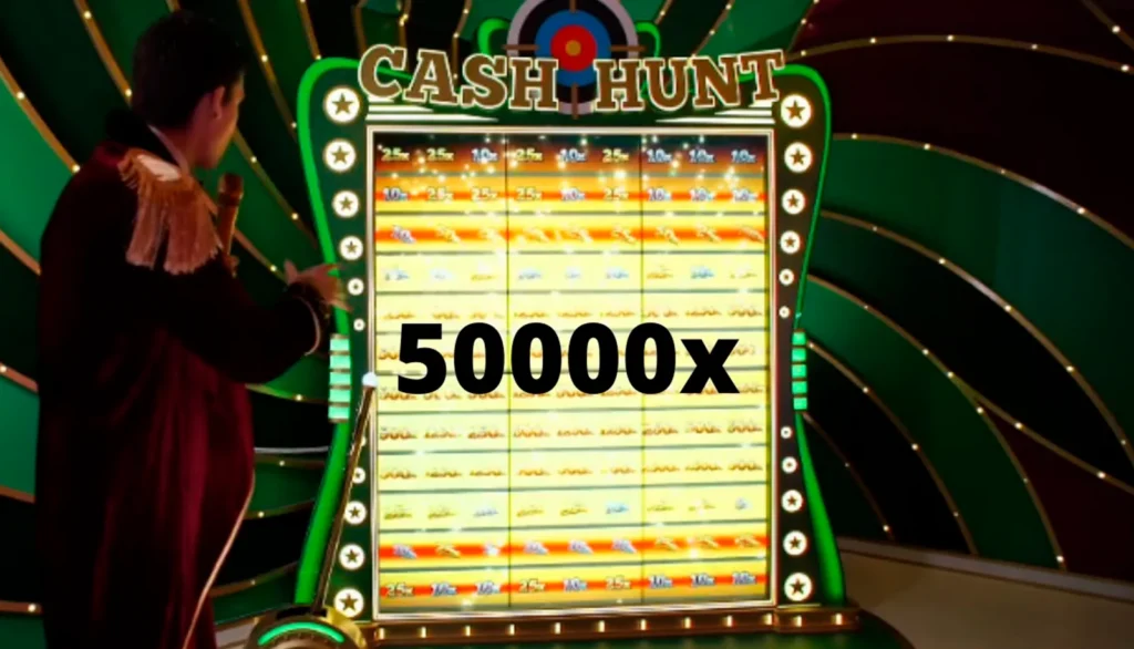 Cash Hunt bonus round grid with 108 hidden multipliers